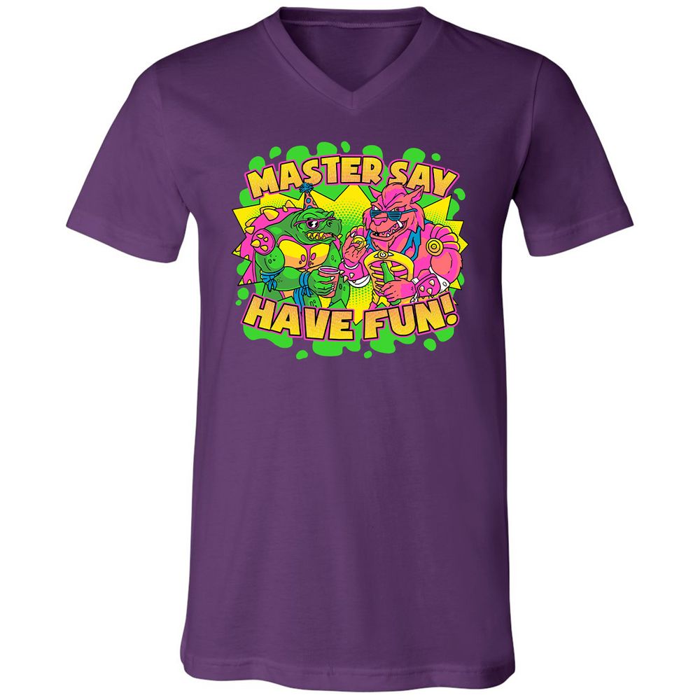 Unisex V-Neck T-Shirt - WFLQ25H5 - Team Purple - 9