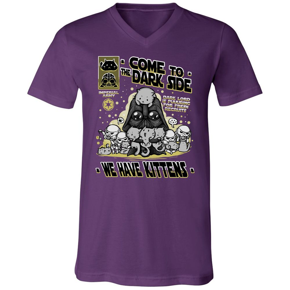 Unisex V-Neck T-Shirt - 8MREJQKL - Team Purple - 9