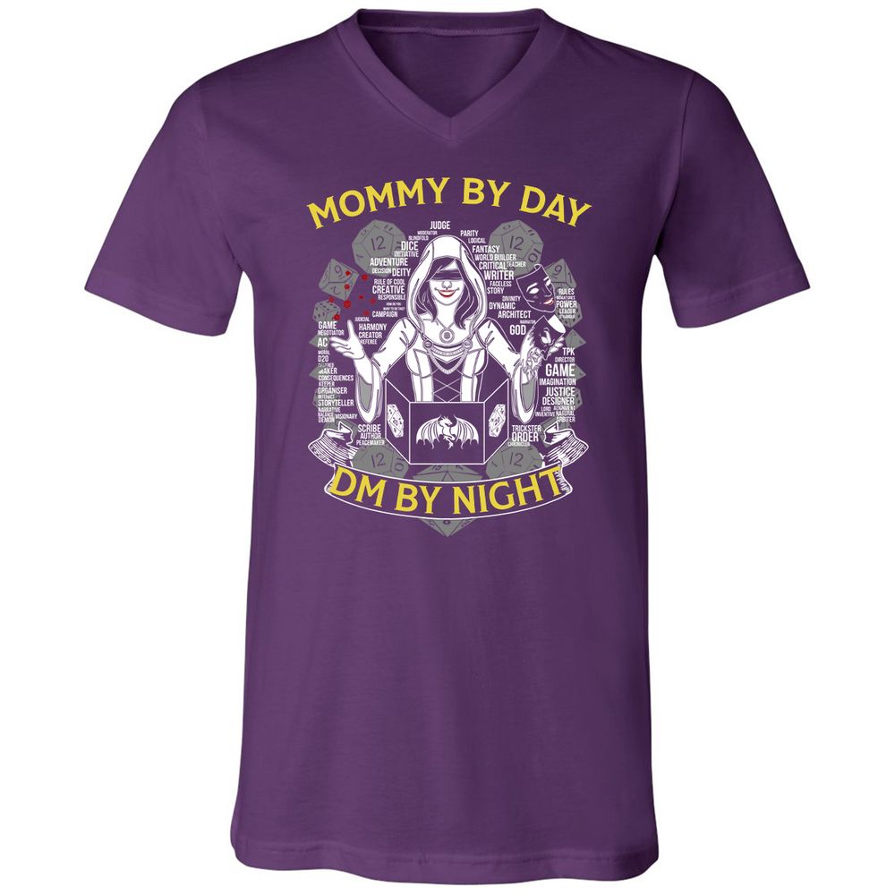 Unisex V-Neck T-Shirt - 4CQ5JHD3 - Team Purple - 9