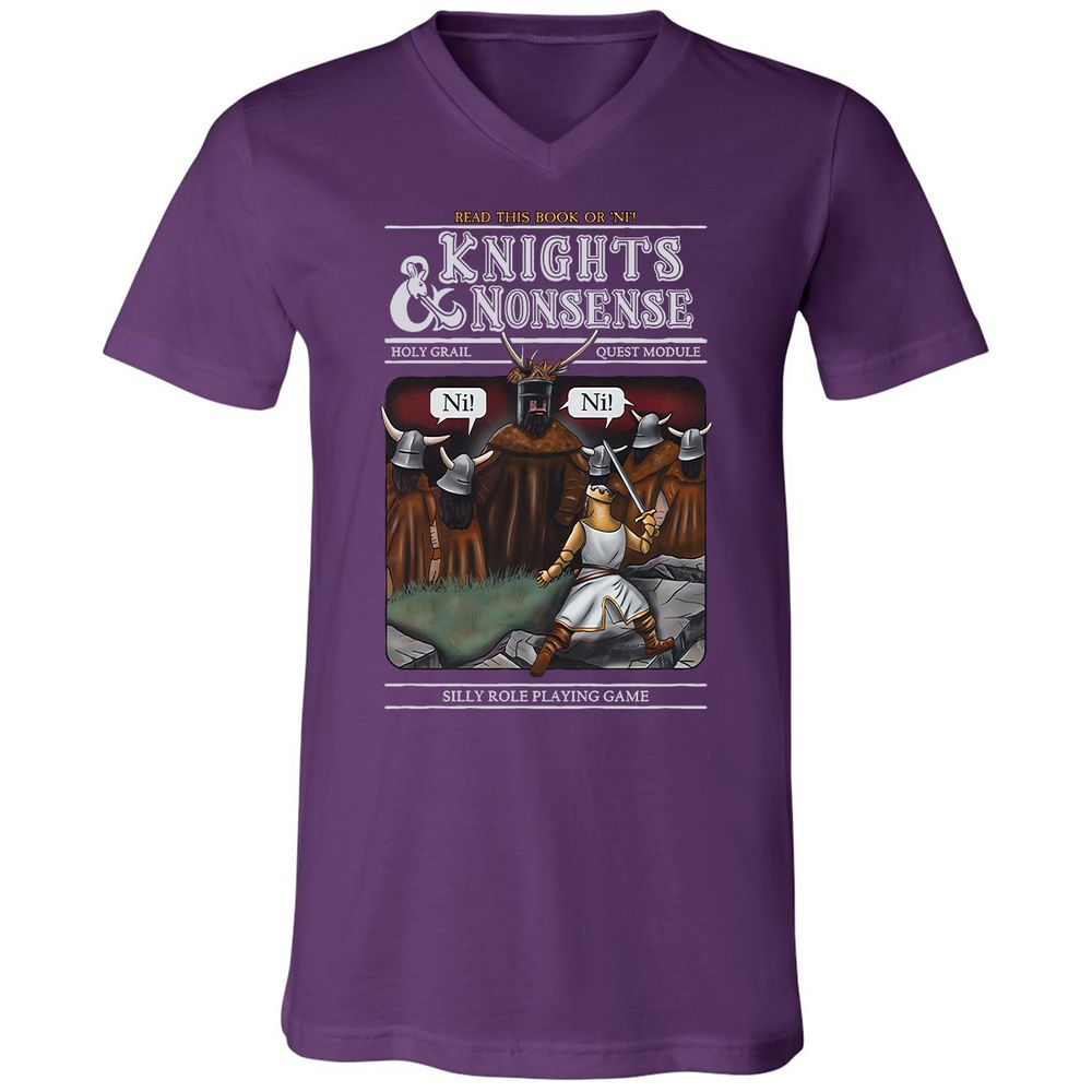 Unisex V-Neck T-Shirt - XCVTKFVU - Team Purple - 9