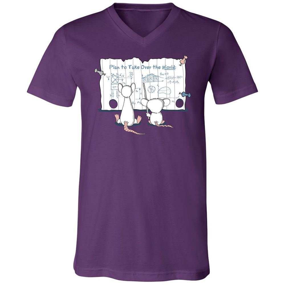 Unisex V-Neck T-Shirt - ED2JNN24 - Team Purple - 9