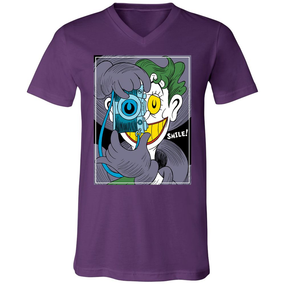 Unisex V-Neck T-Shirt - 6TDVBLV7 - Team Purple - 9