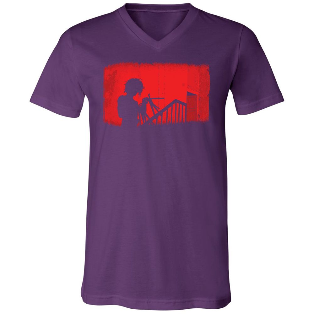 Unisex V-Neck T-Shirt - 84LWF29U - Team Purple - 9