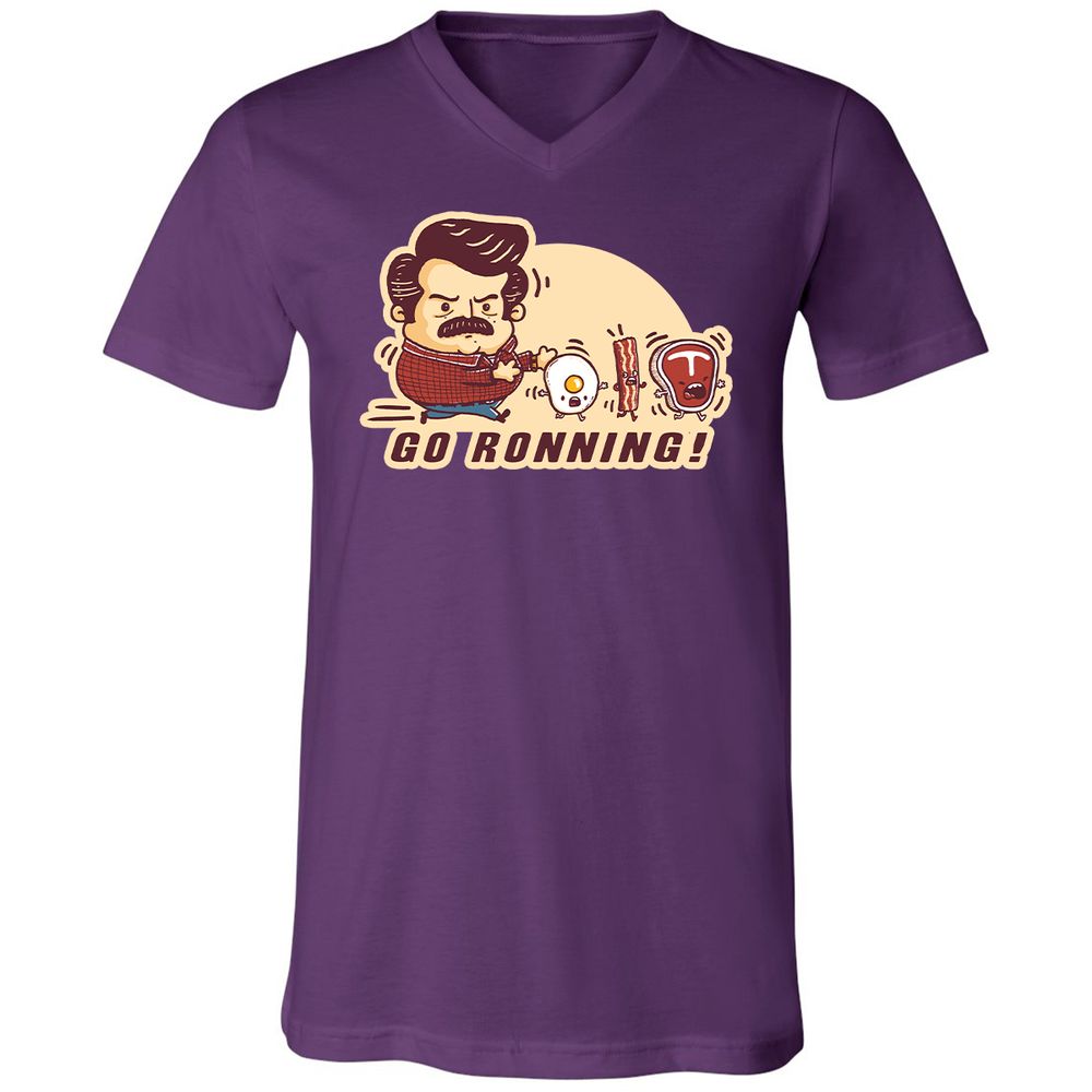Unisex V-Neck T-Shirt - 47TZFM8T - Team Purple - 9