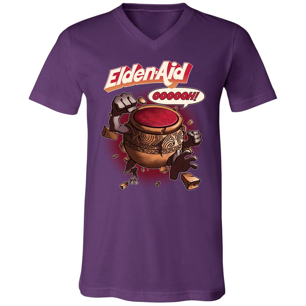 Unisex V-Neck T-Shirt - H6X4GM9E - Team Purple - 9