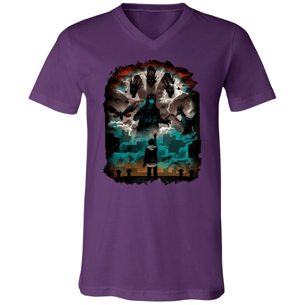 Unisex V-Neck T-Shirt - EYG1DP3Z - Team Purple - 9