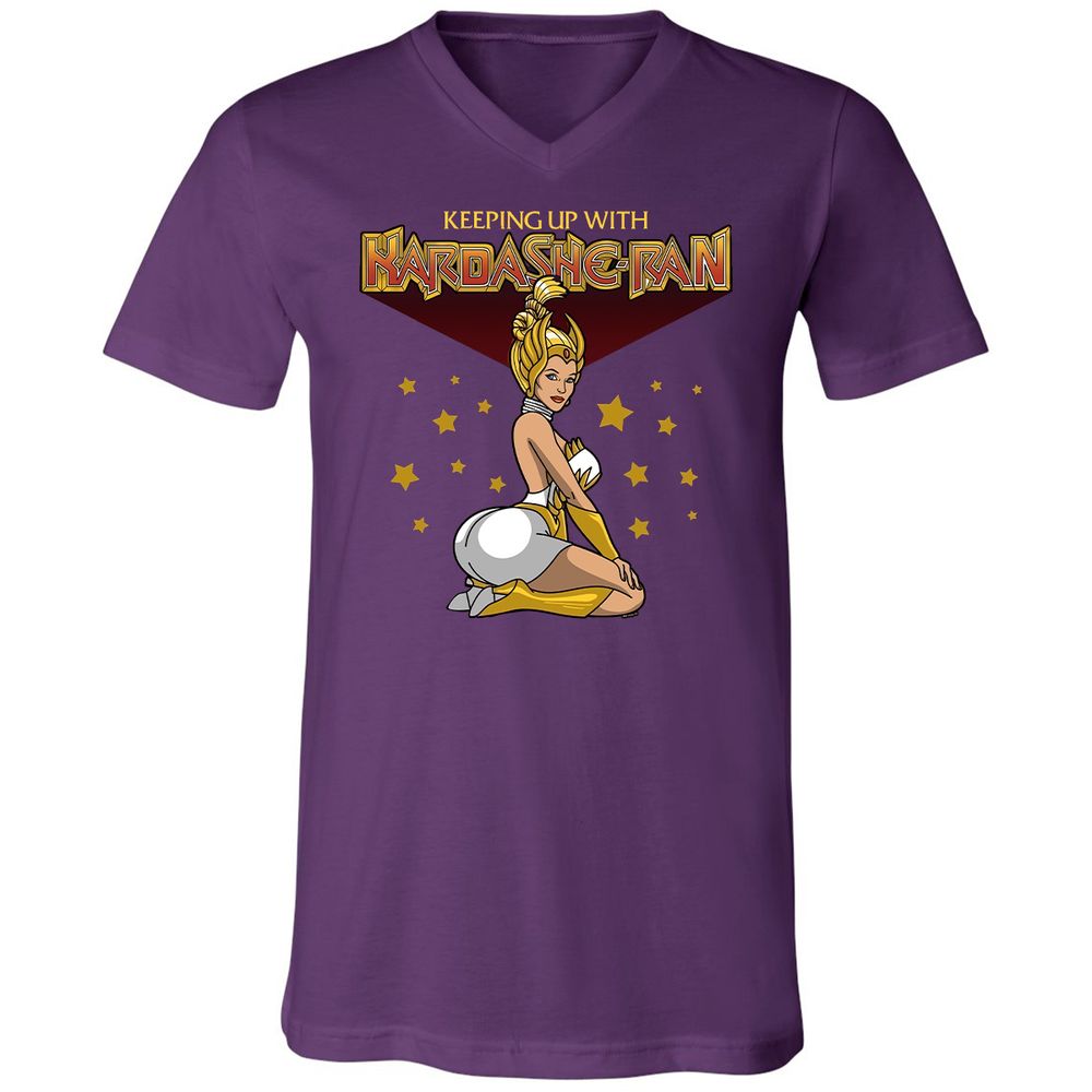 Unisex V-Neck T-Shirt - KAQ5WJZ5 - Team Purple - 9