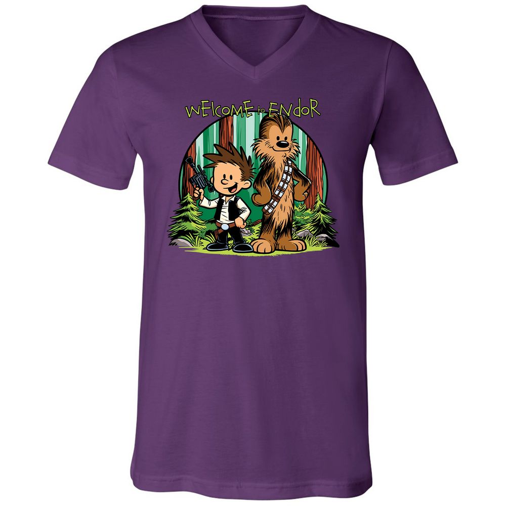 Unisex V-Neck T-Shirt - TDYCHCQ2 - Team Purple - 9