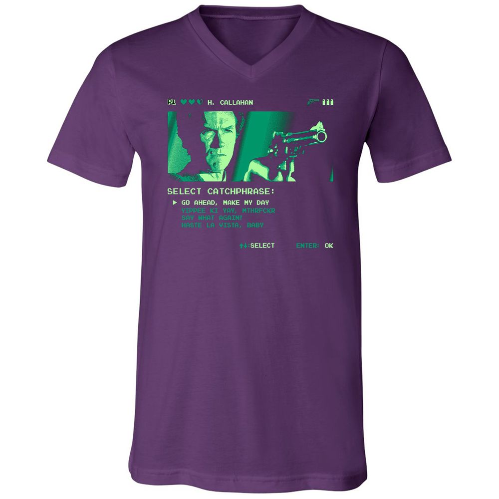 Unisex V-Neck T-Shirt - Z3Z1UNWH - Team Purple - 9