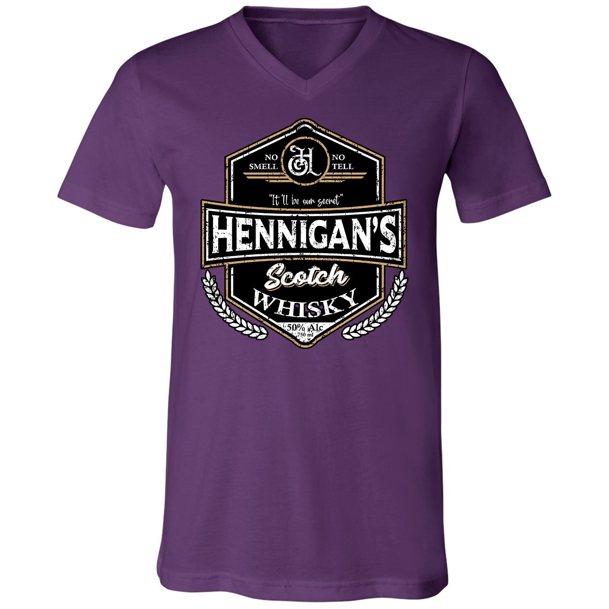 Unisex V-Neck T-Shirt - ZDZFCUSB - Team Purple - 9