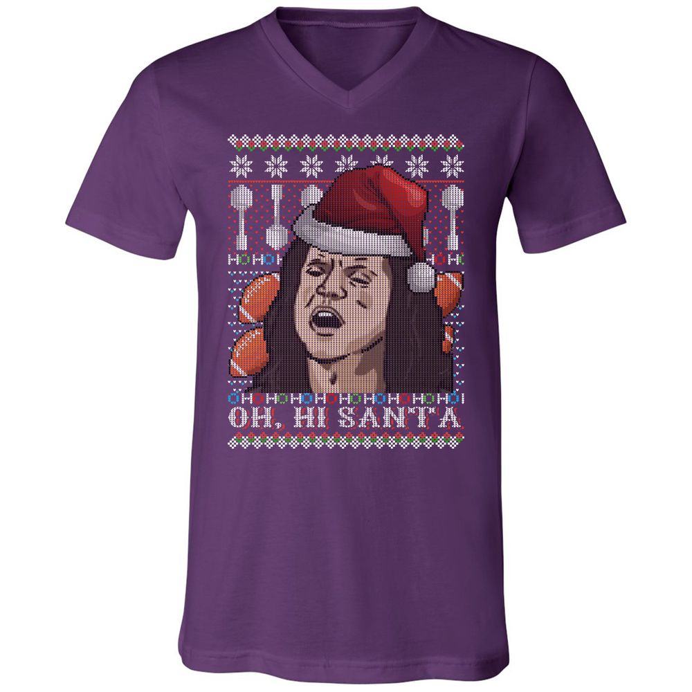 Unisex V-Neck T-Shirt - KSJQZP7V - Team Purple - 9