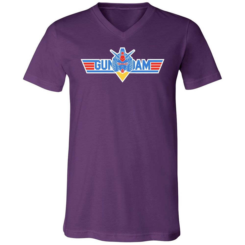Unisex V-Neck T-Shirt - GL2LNRG3 - Team Purple - 9