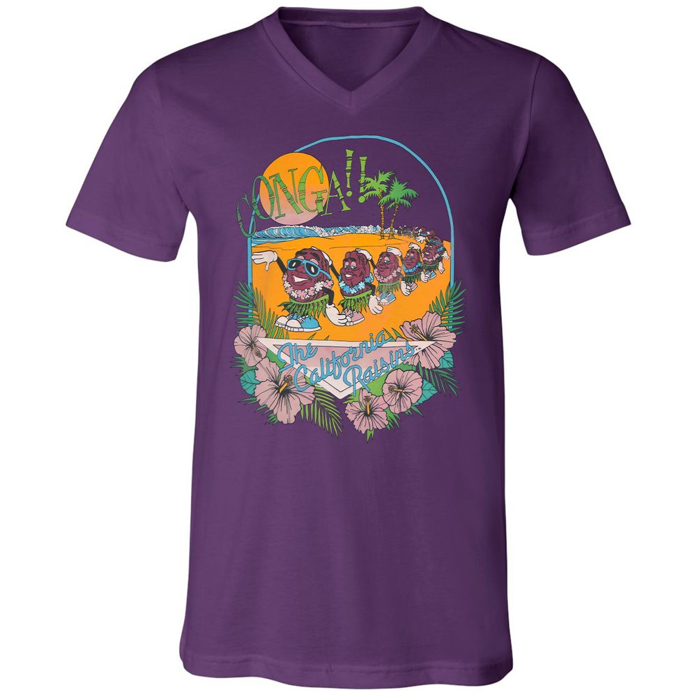 Unisex V-Neck T-Shirt - 8EHVT8N9 - Team Purple - 9