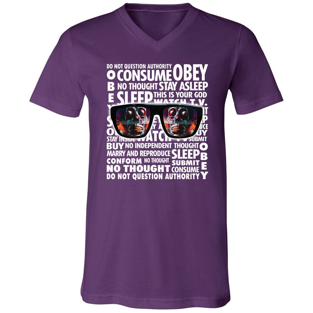 Unisex V-Neck T-Shirt - 234MZWL2 - Team Purple - 9