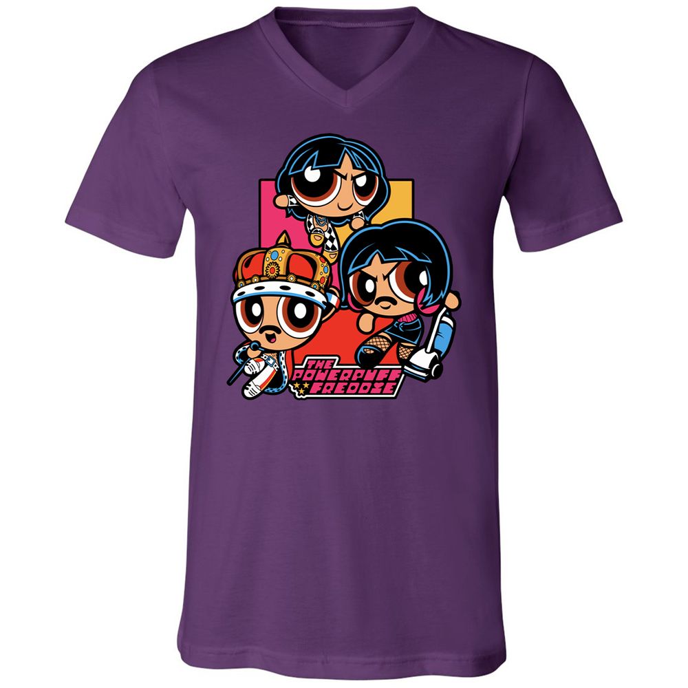 Unisex V-Neck T-Shirt - QQZM34J8 - Team Purple - 9