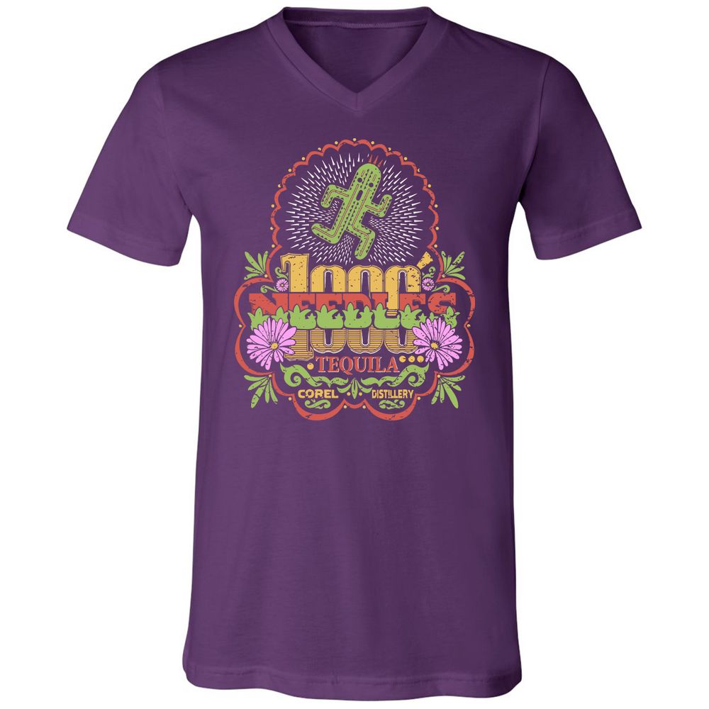 Unisex V-Neck T-Shirt - P3GC83UP - Team Purple - 9