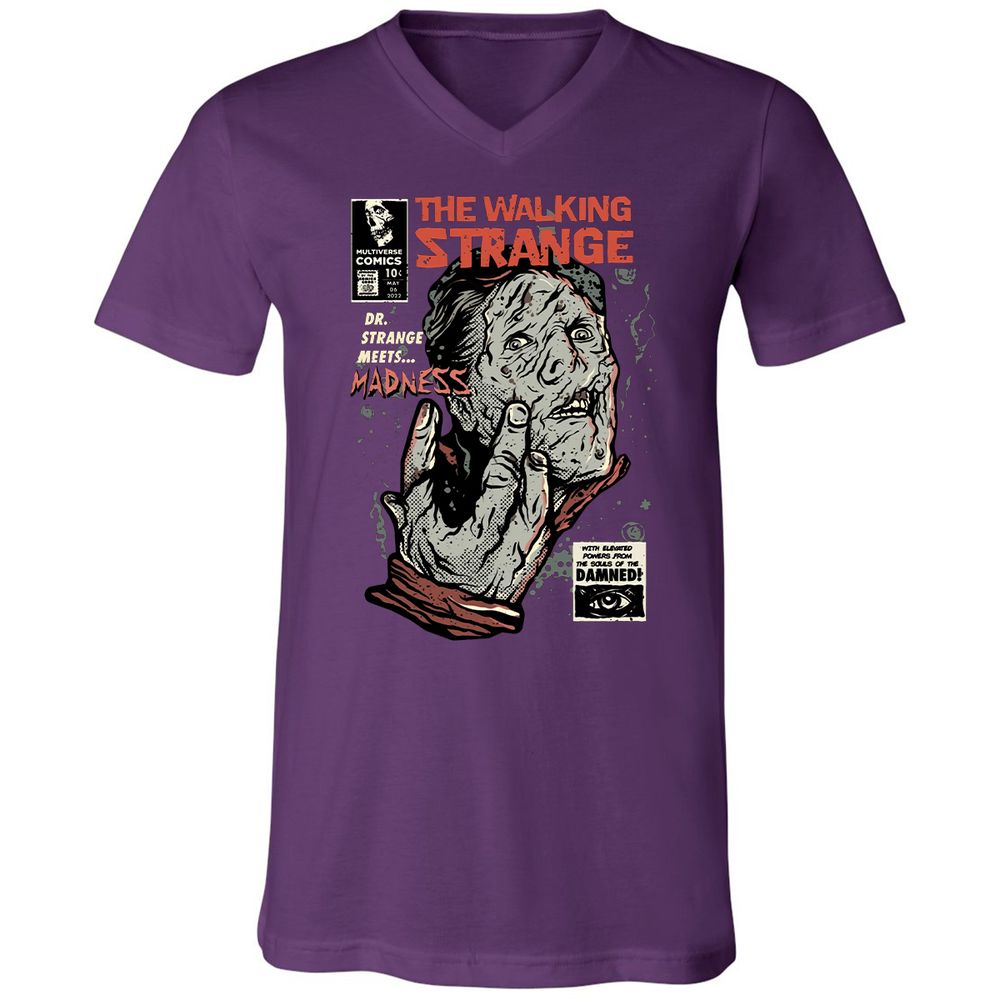 Unisex V-Neck T-Shirt - 4YK7WBK8 - Team Purple - 9