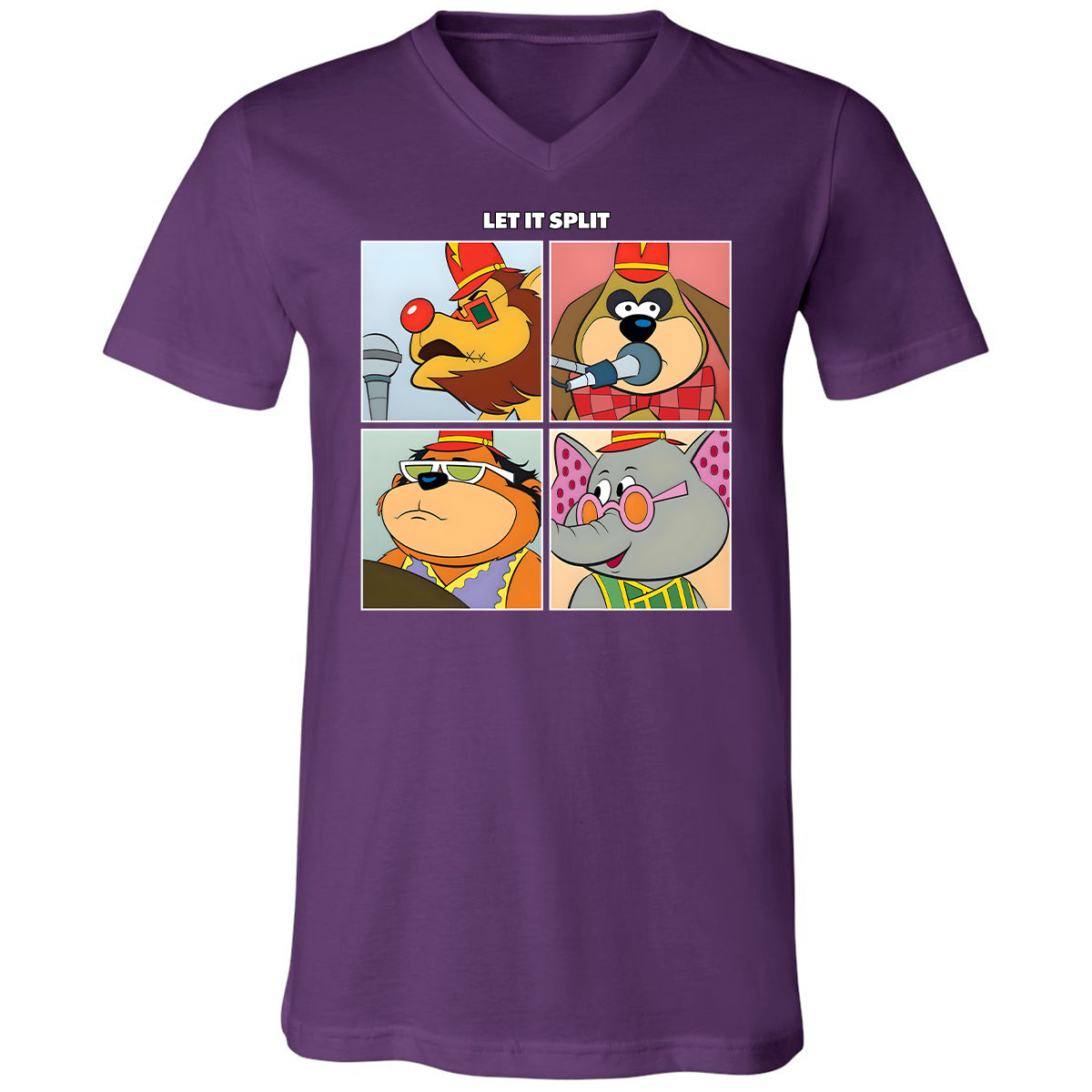 Unisex V-Neck T-Shirt - ZE2E4P57 - Team Purple - 9