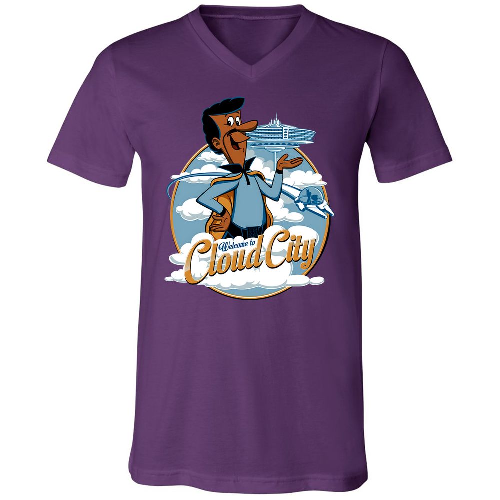 Unisex V-Neck T-Shirt - QAYFGR75 - Team Purple - 9