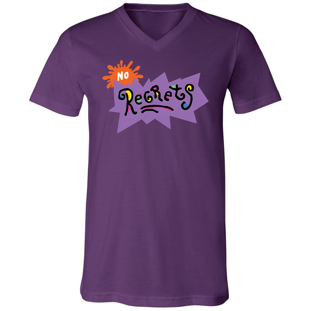 Unisex V-Neck T-Shirt - PDD5KLXM - Team Purple - 9