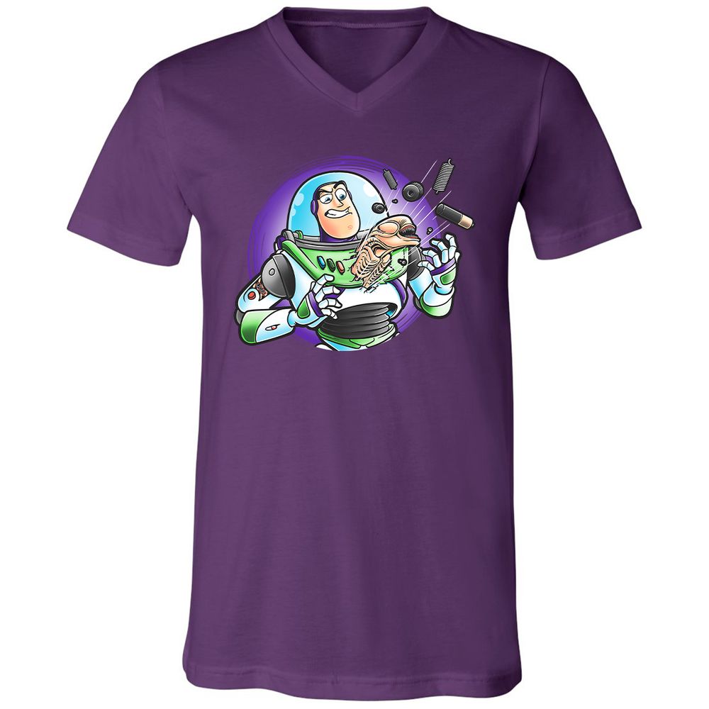 Unisex V-Neck T-Shirt - WGDGBRFN - Team Purple - 9
