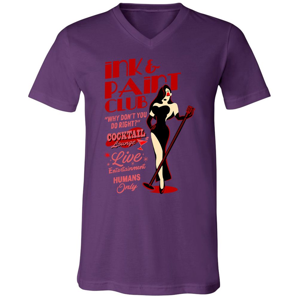 Unisex V-Neck T-Shirt - 3X1G26ZN - Team Purple - 9