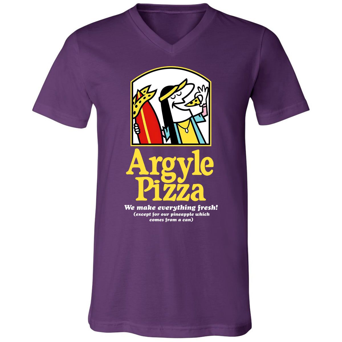 Unisex V-Neck T-Shirt - A9BSZUUZ - Team Purple - 9