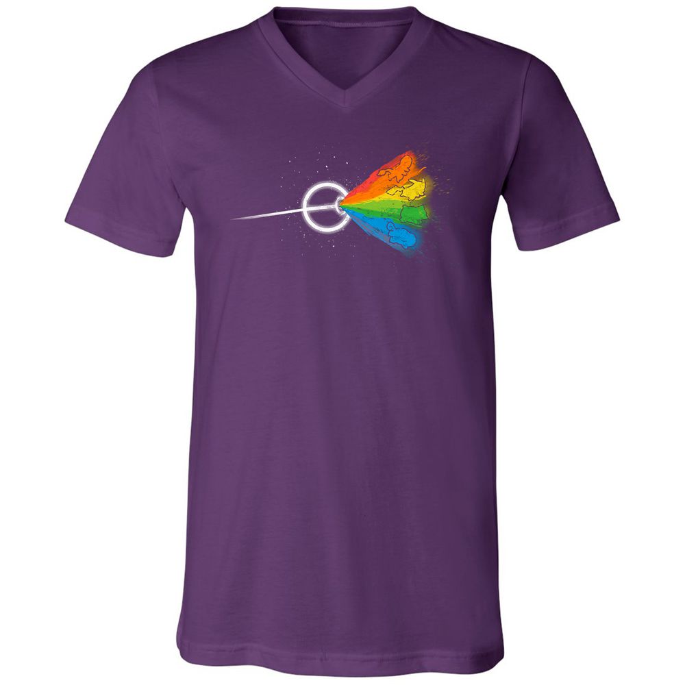 Unisex V-Neck T-Shirt - 3TYBAELC - Team Purple - 9