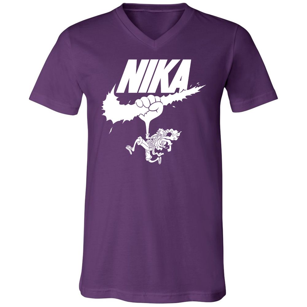 Unisex V-Neck T-Shirt - 8J69X42U - Team Purple - 9