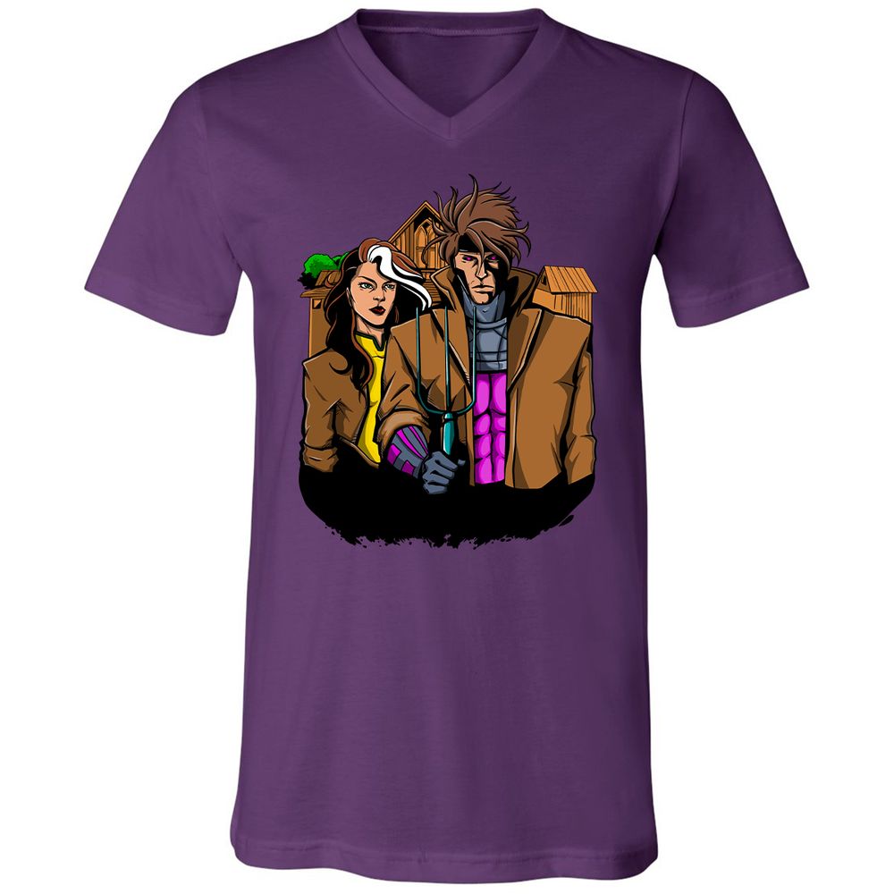 Unisex V-Neck T-Shirt - M2NGL48W - Team Purple - 9