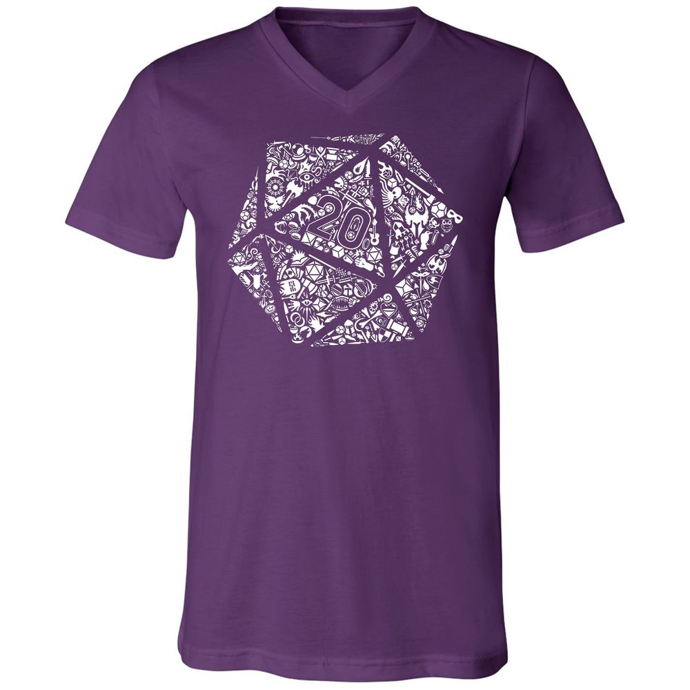 Unisex V-Neck T-Shirt - A91VEZJ4 - Team Purple - 9