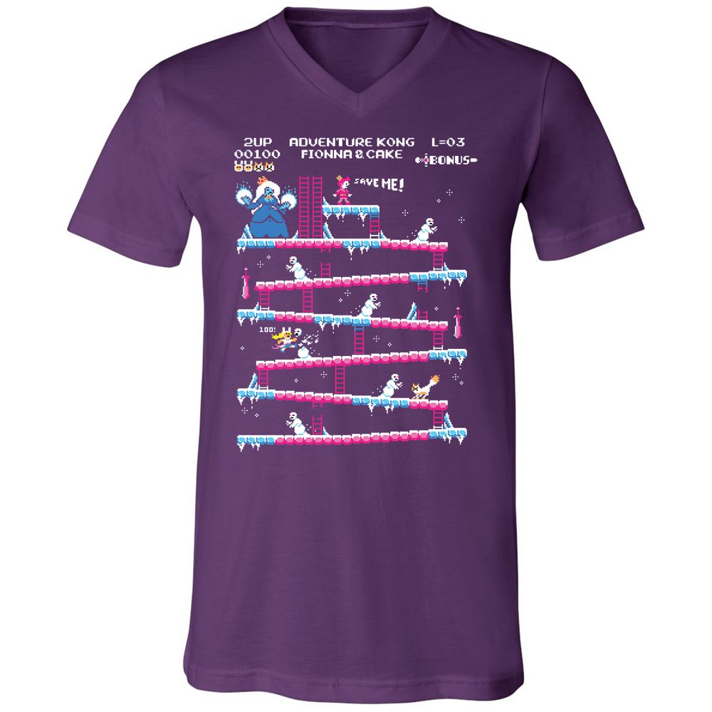 Unisex V-Neck T-Shirt - PYLA8H1V - Team Purple - 9