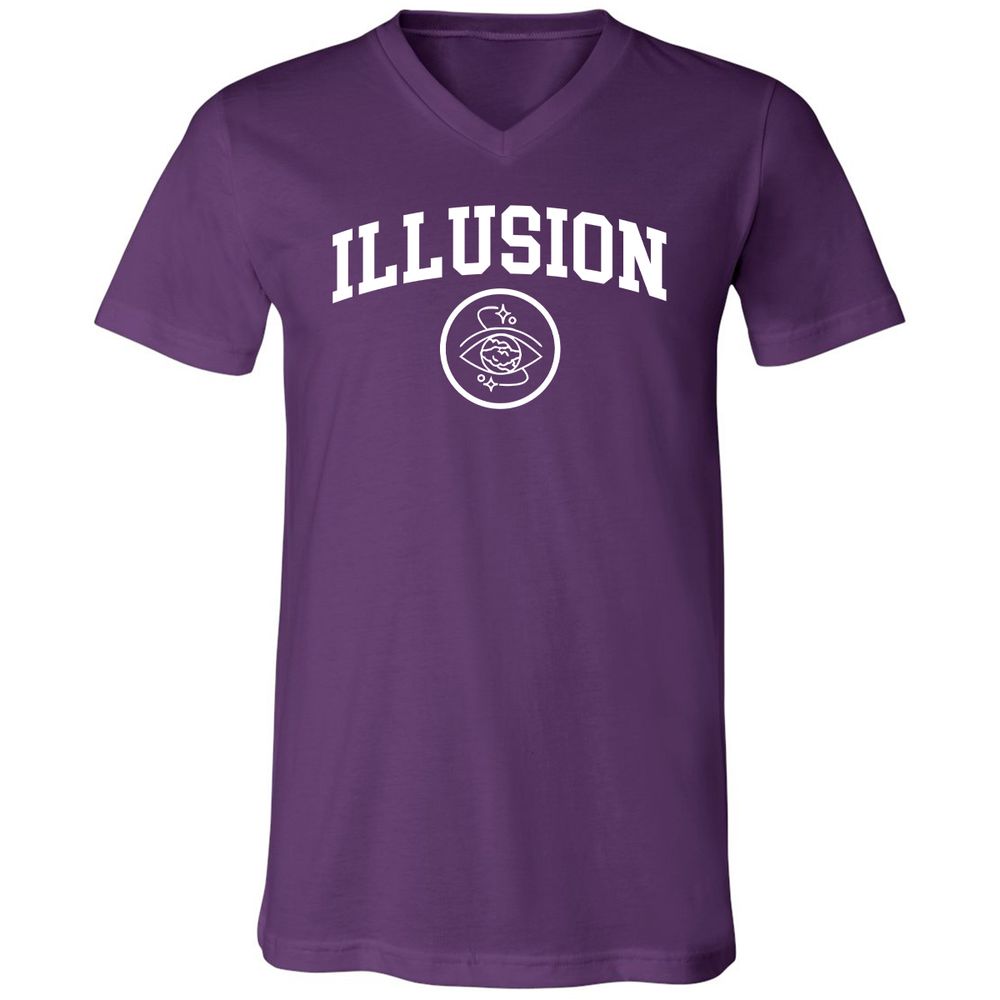 Unisex V-Neck T-Shirt - LVLZUA9Q - Team Purple - 9