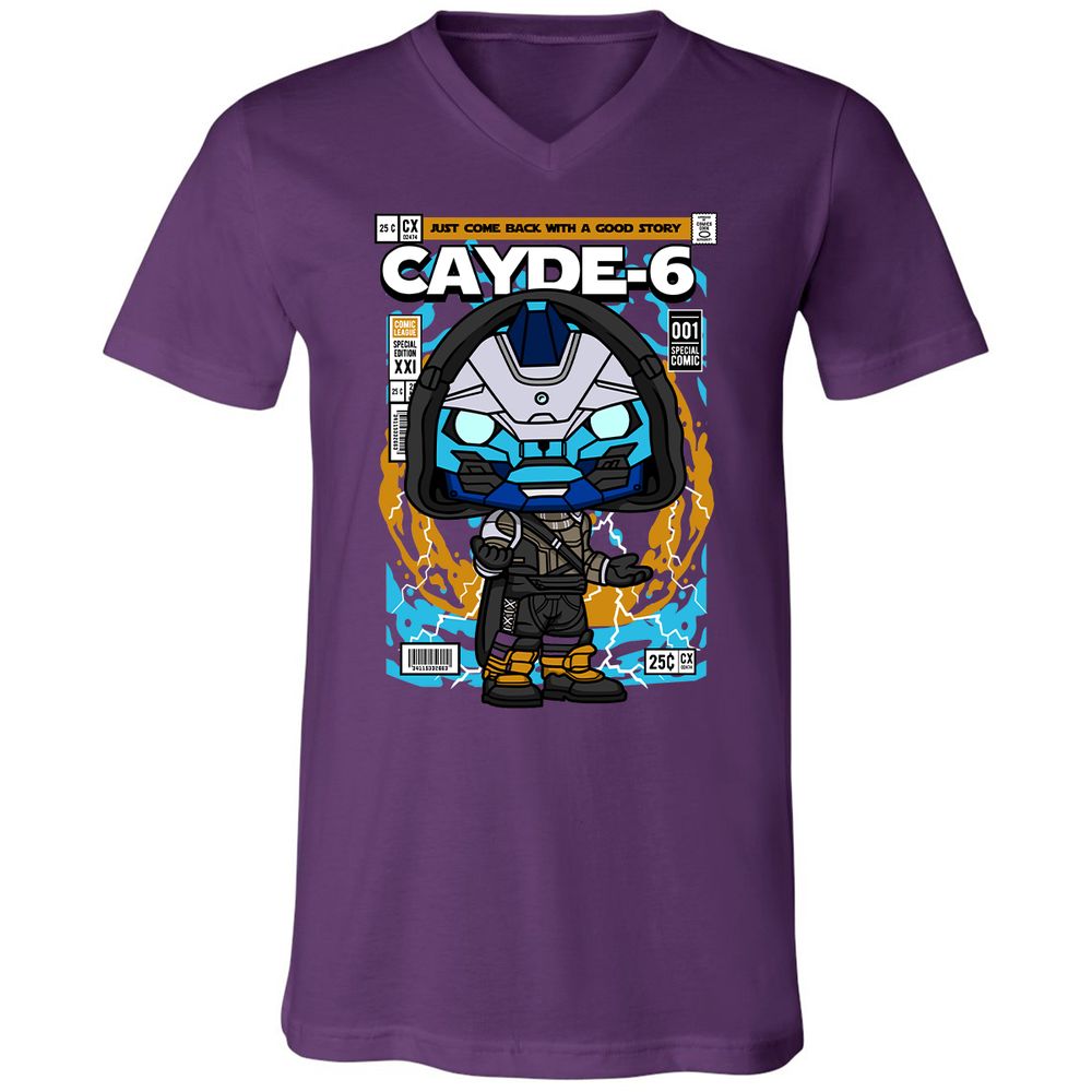 Unisex V-Neck T-Shirt - BBC15D3Q - Team Purple - 9