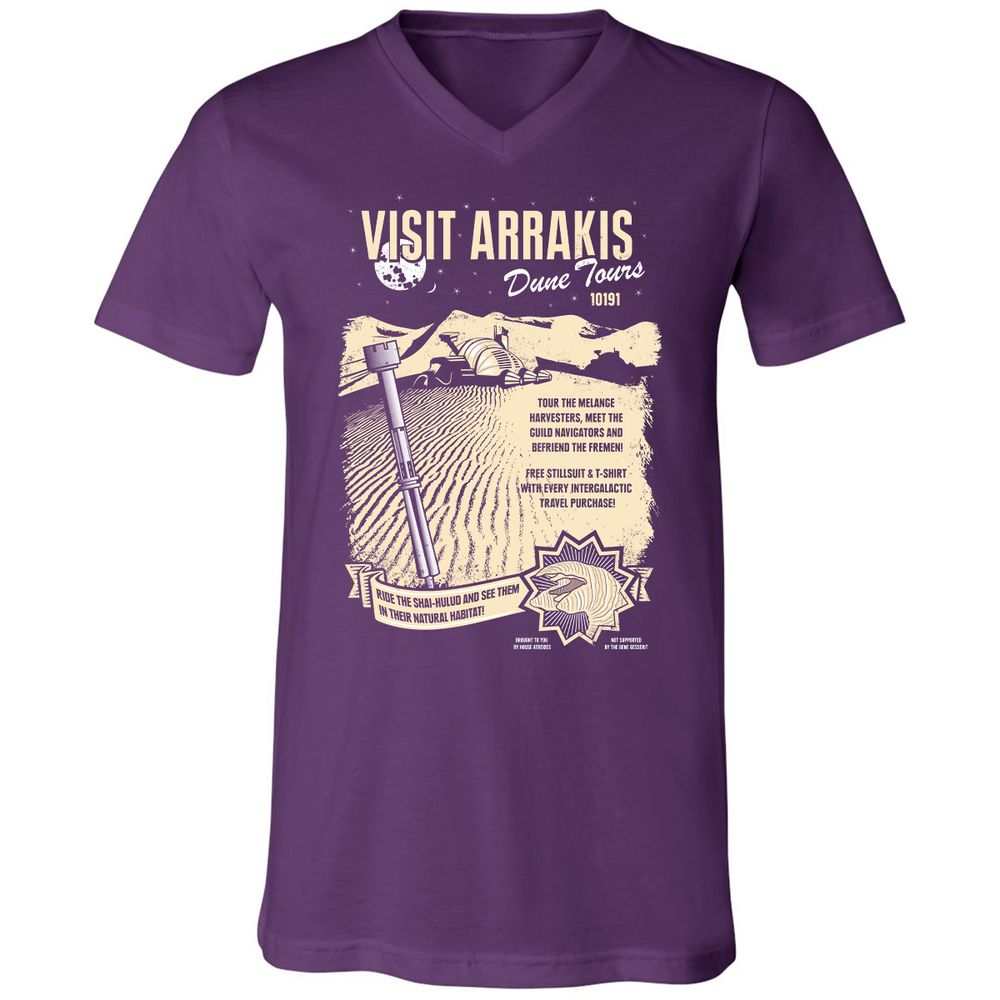 Unisex V-Neck T-Shirt - DDZYQH5R - Team Purple - 9