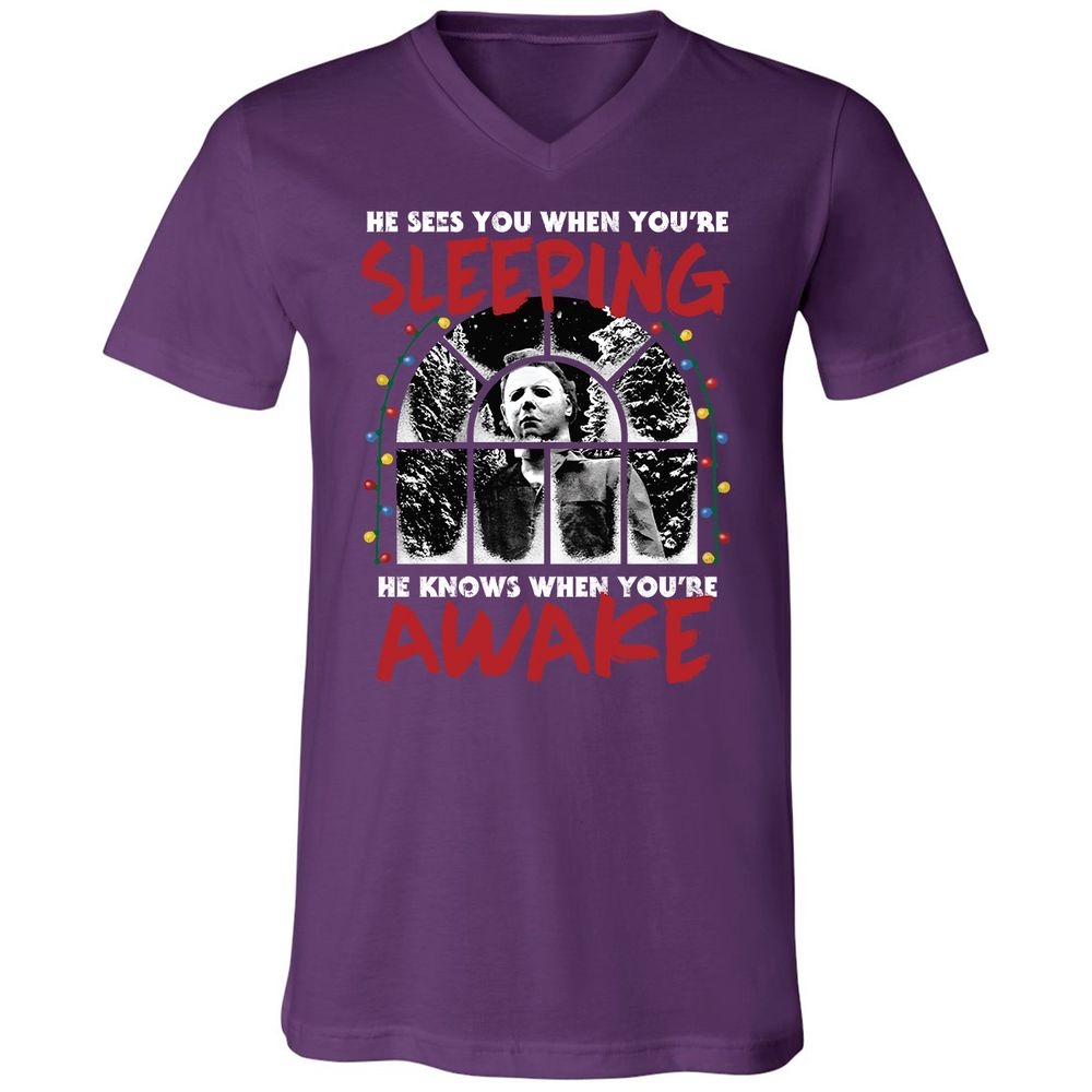 Unisex V-Neck T-Shirt - PCDG6MLP - Team Purple - 9