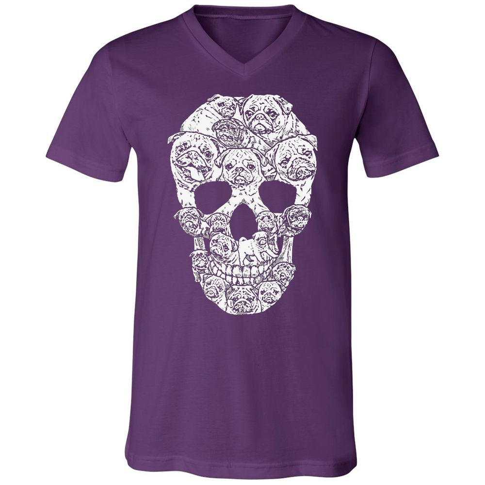 Unisex V-Neck T-Shirt - 5YYCGDZH - Team Purple - 9