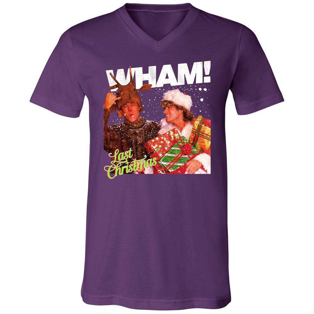 Unisex V-Neck T-Shirt - HF4KKP13 - Team Purple - 9
