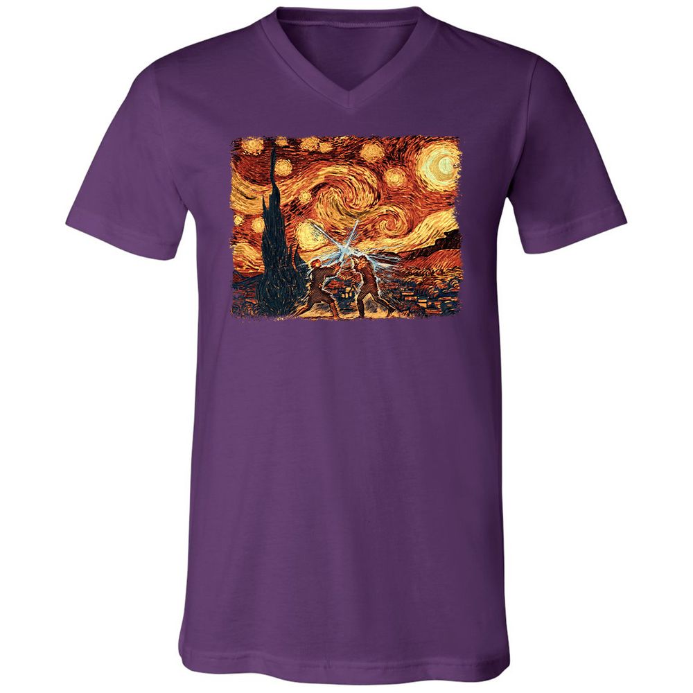 Unisex V-Neck T-Shirt - X2ZUSTTF - Team Purple - 9