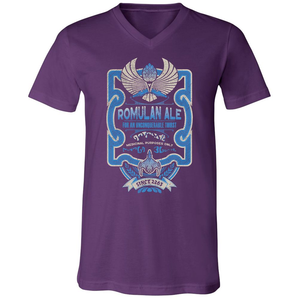 Unisex V-Neck T-Shirt - 3DCUEBJJ - Team Purple - 9