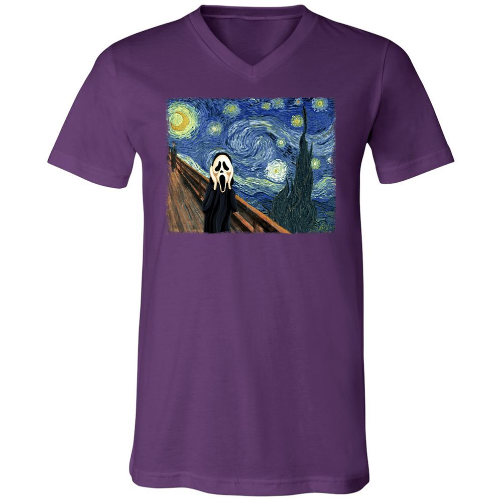 Unisex V-Neck T-Shirt - 6UFDKYBR - Team Purple - 9