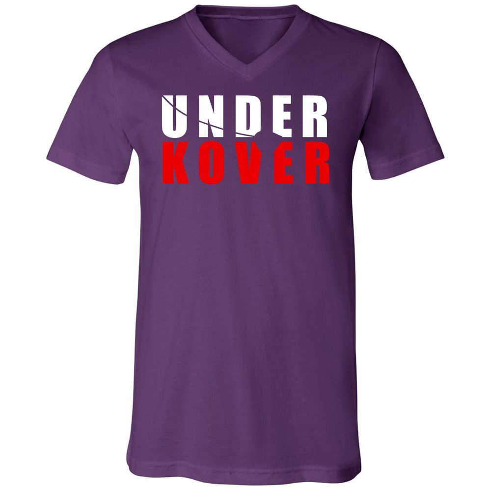 Unisex V-Neck T-Shirt - 6NPCT7XV - Team Purple - 9