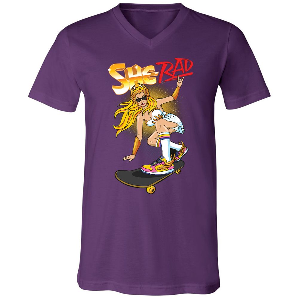 Unisex V-Neck T-Shirt - MSM3E2A5 - Team Purple - 9