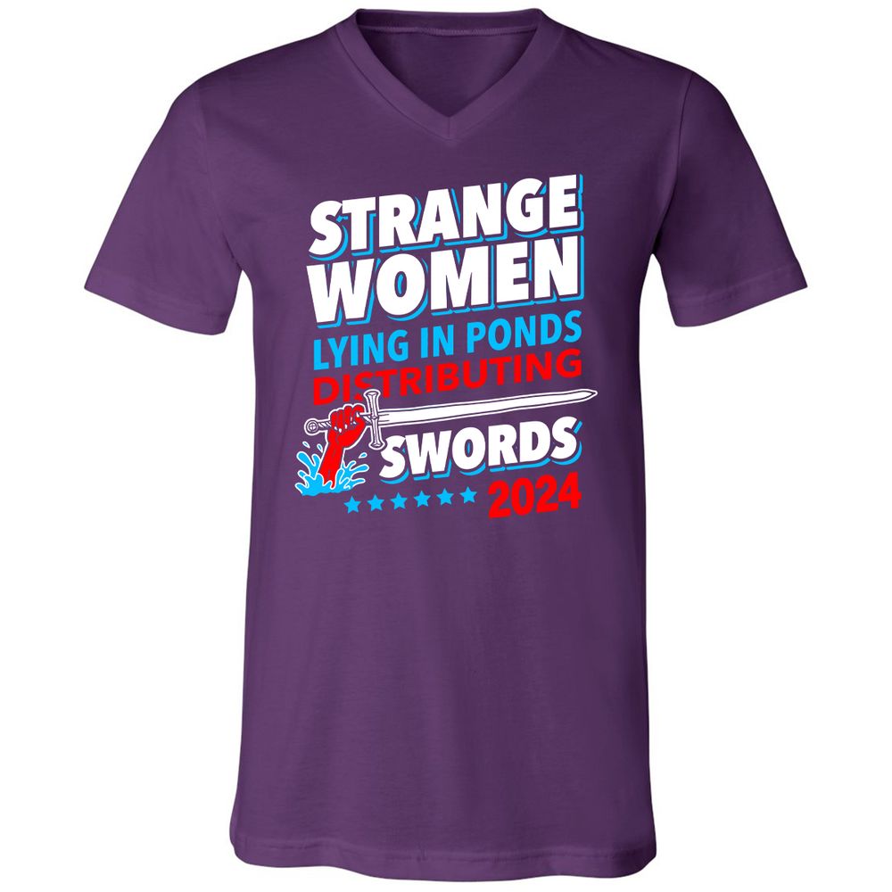 Unisex V-Neck T-Shirt - NBRBET69 - Team Purple - 9