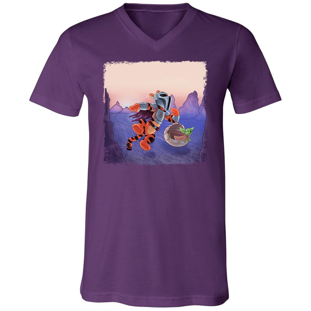 Unisex V-Neck T-Shirt - 38JYX5VU - Team Purple - 9