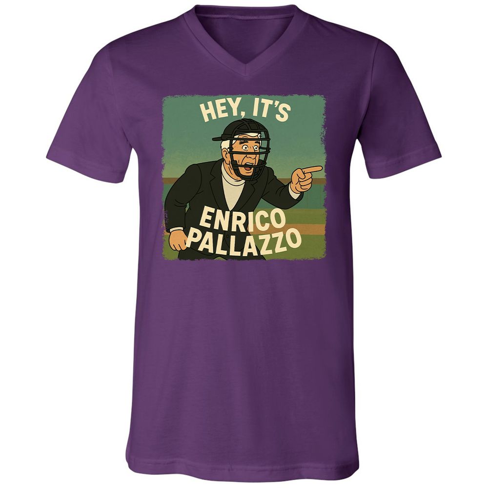 Unisex V-Neck T-Shirt - T1Q3MDH7 - Team Purple - 9