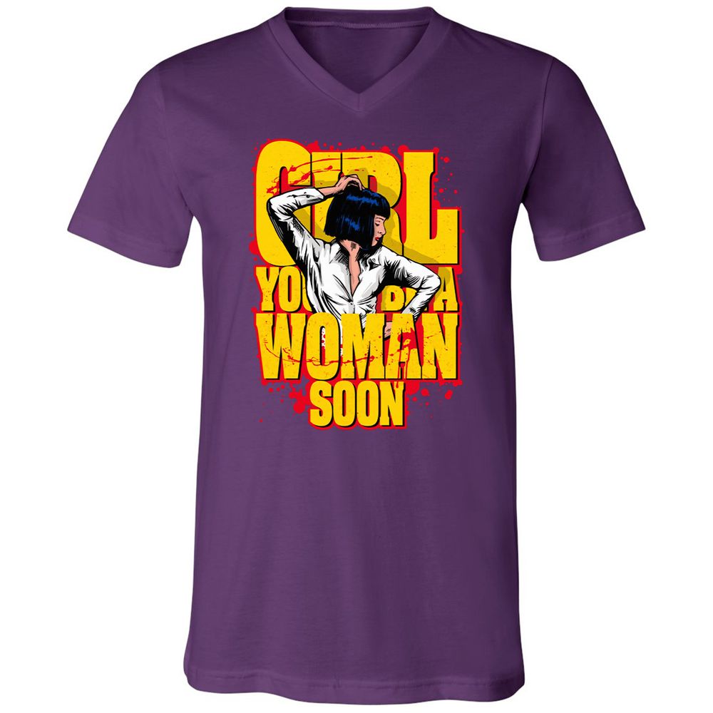 Unisex V-Neck T-Shirt - SUD4LK2M - Team Purple - 9