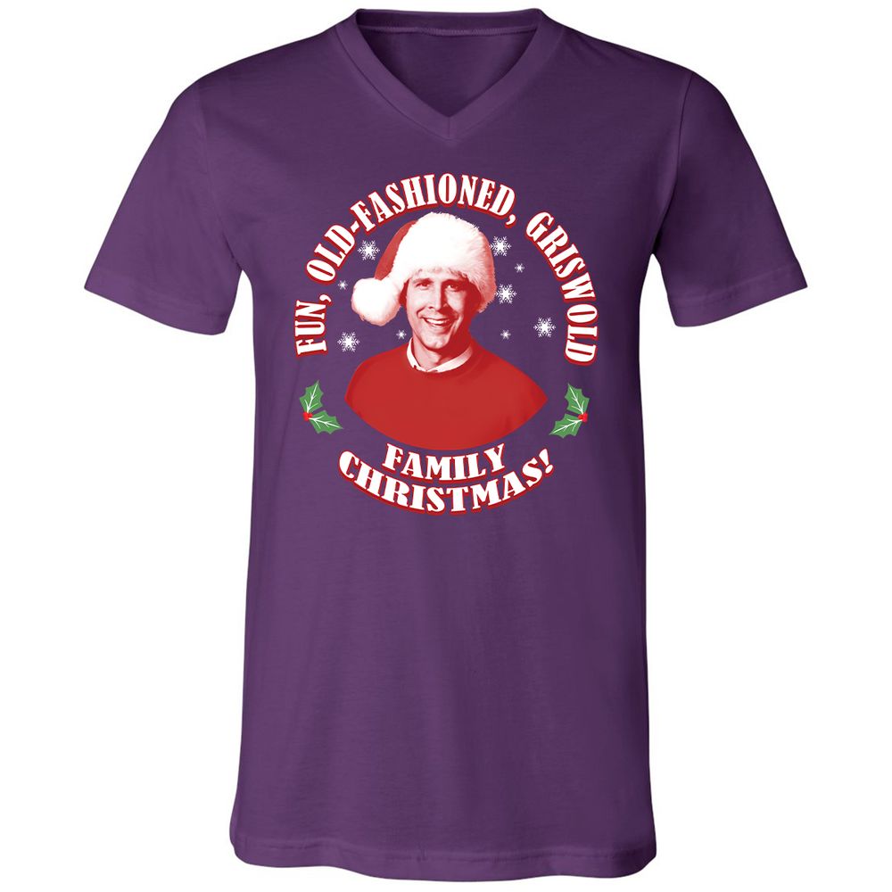 Unisex V-Neck T-Shirt - N6367TQD - Team Purple - 9