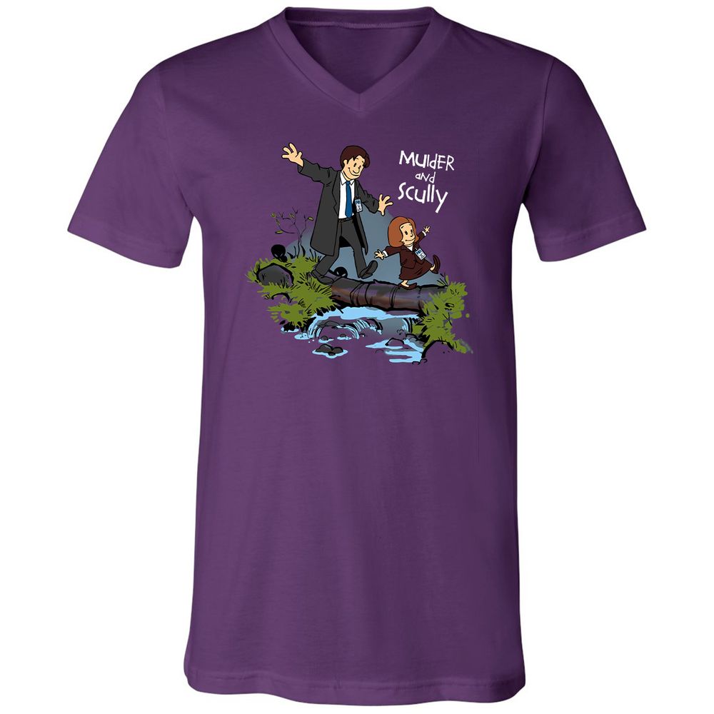Unisex V-Neck T-Shirt - D8ASUAR5 - Team Purple - 9