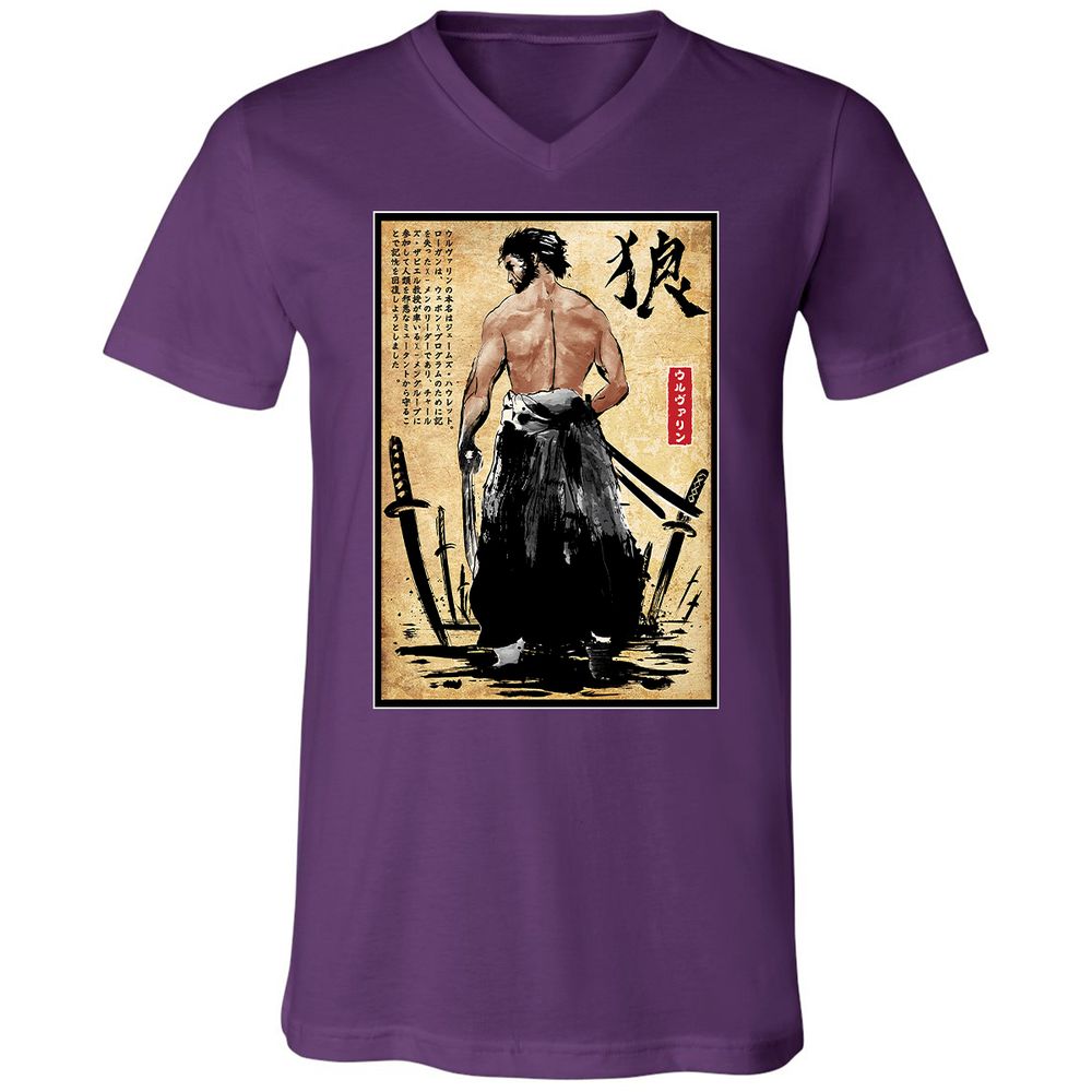 Unisex V-Neck T-Shirt - F78XUM95 - Team Purple - 9